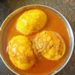 Indian style spicy egg curry