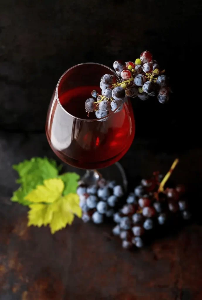 Masseto wine in drinking Glass